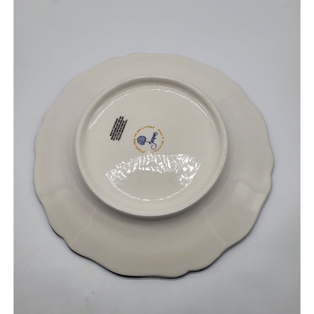 Sur La Table Jacques Pépin Blue Trim Dinner Plate Chickens Rooster Farm Country - Picture 3 of 4